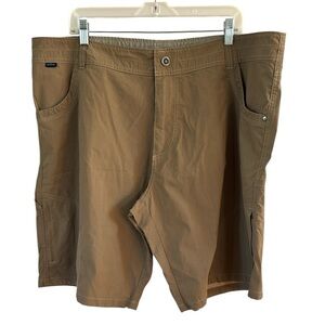 KUHL 11” Shorts Outdoor Cargo Pocket Hiking Camping Patinadye Flex Tan size 42